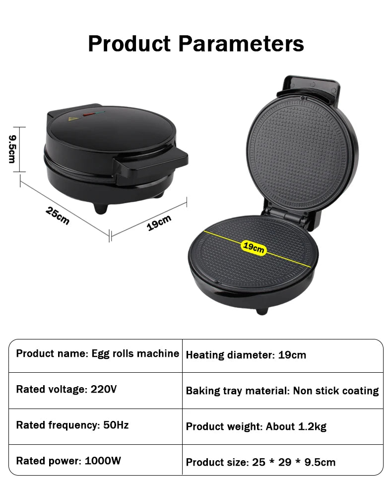 Electric Egg Roll & Cone Maker