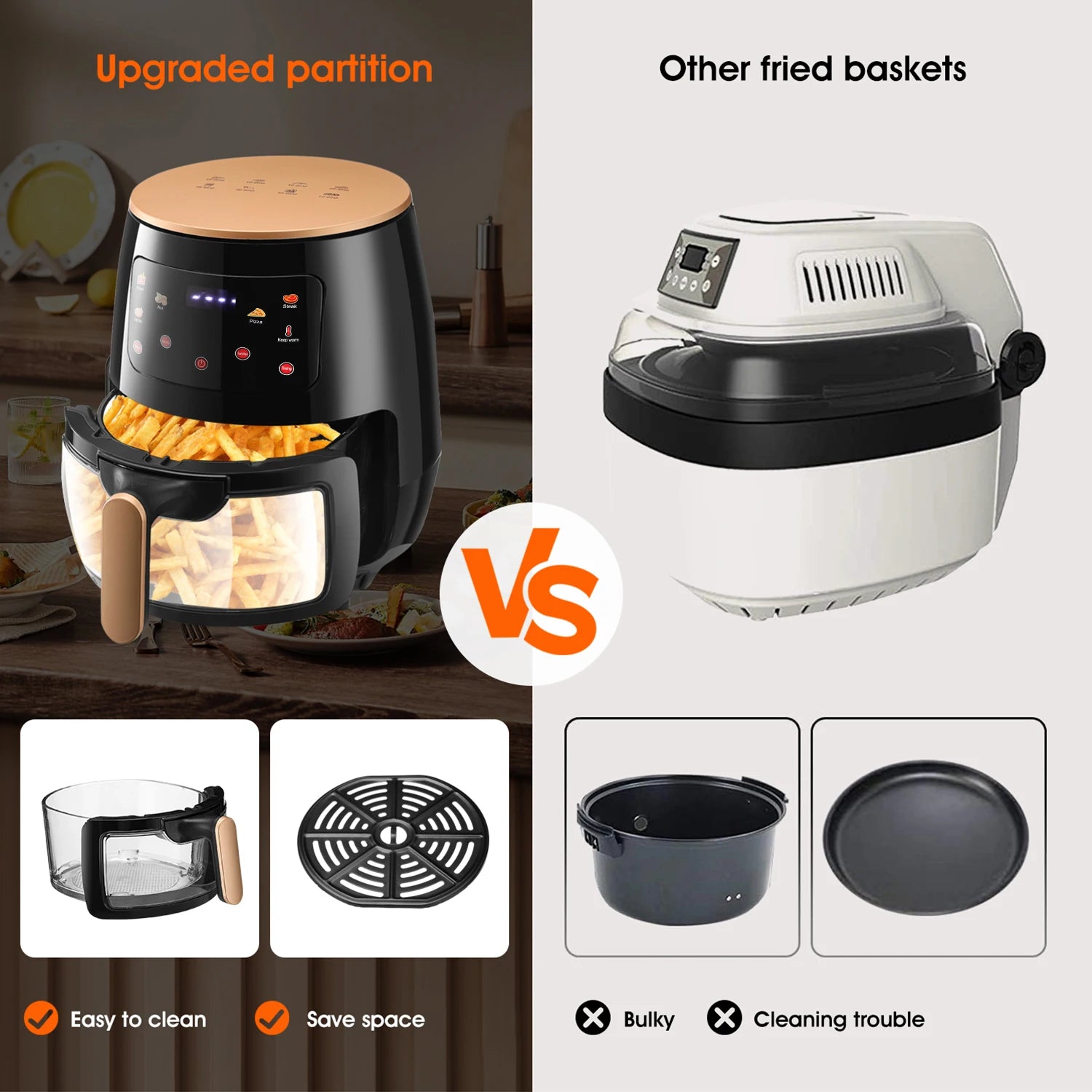 6QT Air Fryer with Viewing Window
