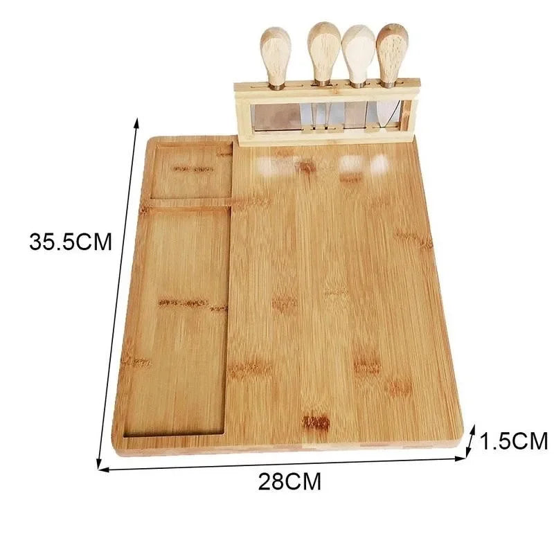 Bamboo Cheese Board & Knife Set