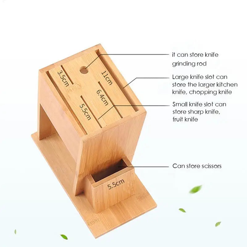 Bamboo Knife Block Stand