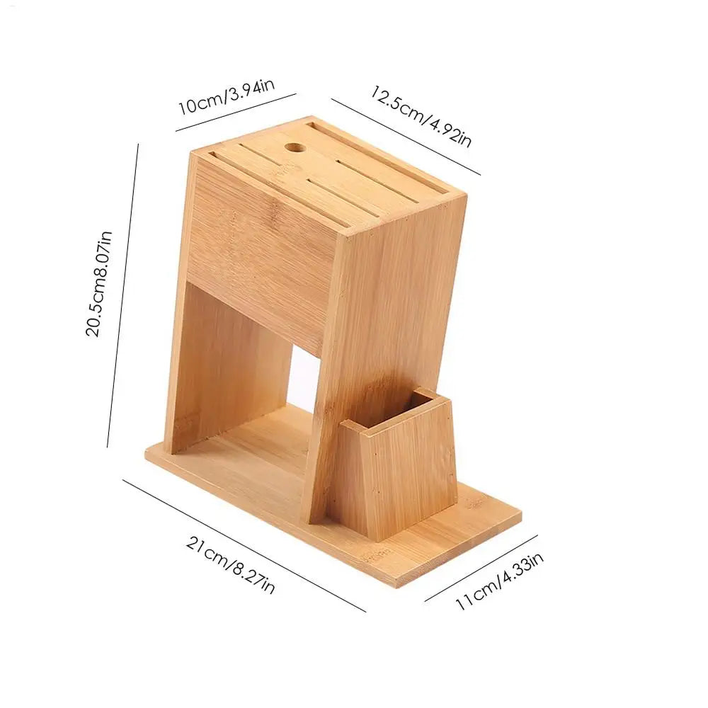 Bamboo Knife Block Stand