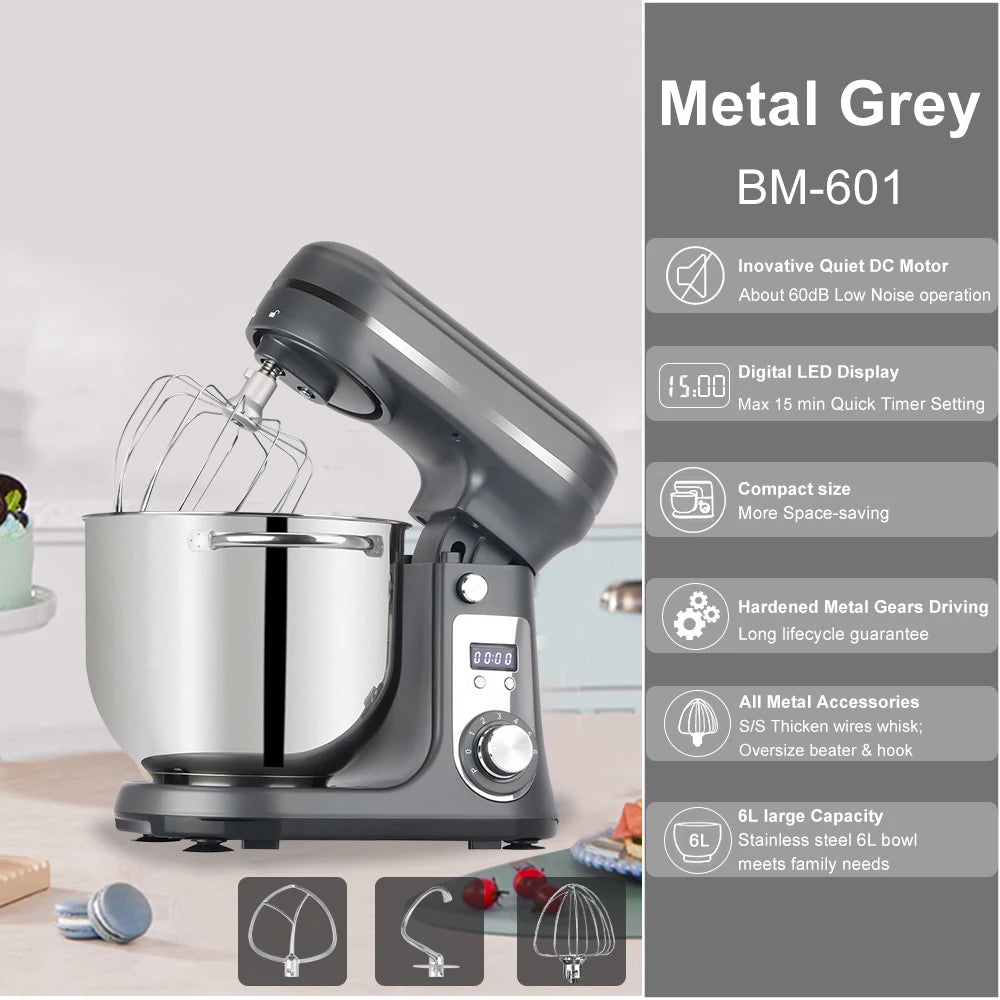 1200W Stand Mixer with Blender – 6-Speed Kitchen Food Mixer