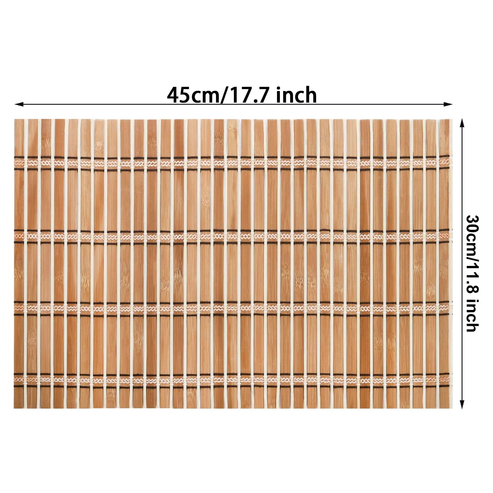 Set of 4 Natural Bamboo Placemats – Heat-Resistant Table Mats