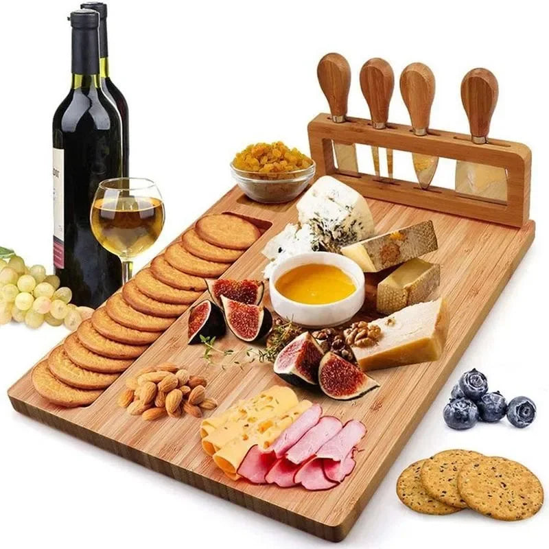 Bamboo Cheese Board & Knife Set