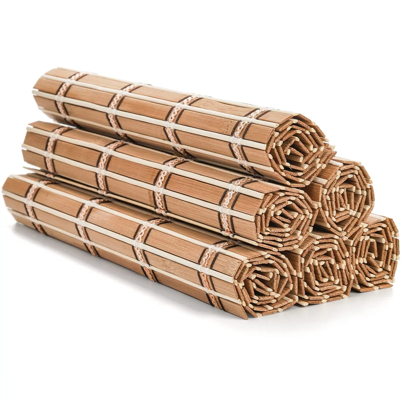Set of 4 Natural Bamboo Placemats – Heat-Resistant Table Mats