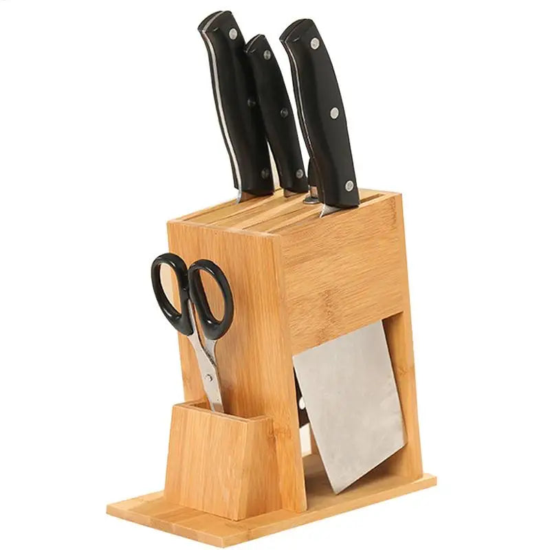 Bamboo Knife Block Stand