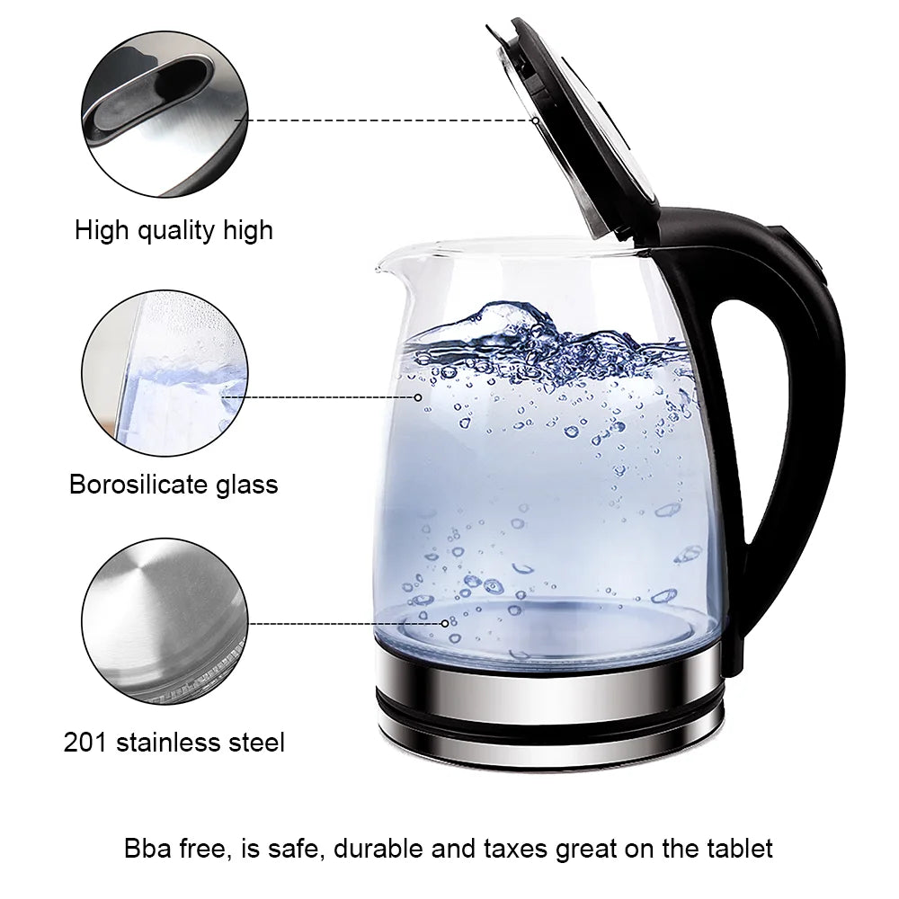 1.8L Glass Electric Tea Kettle