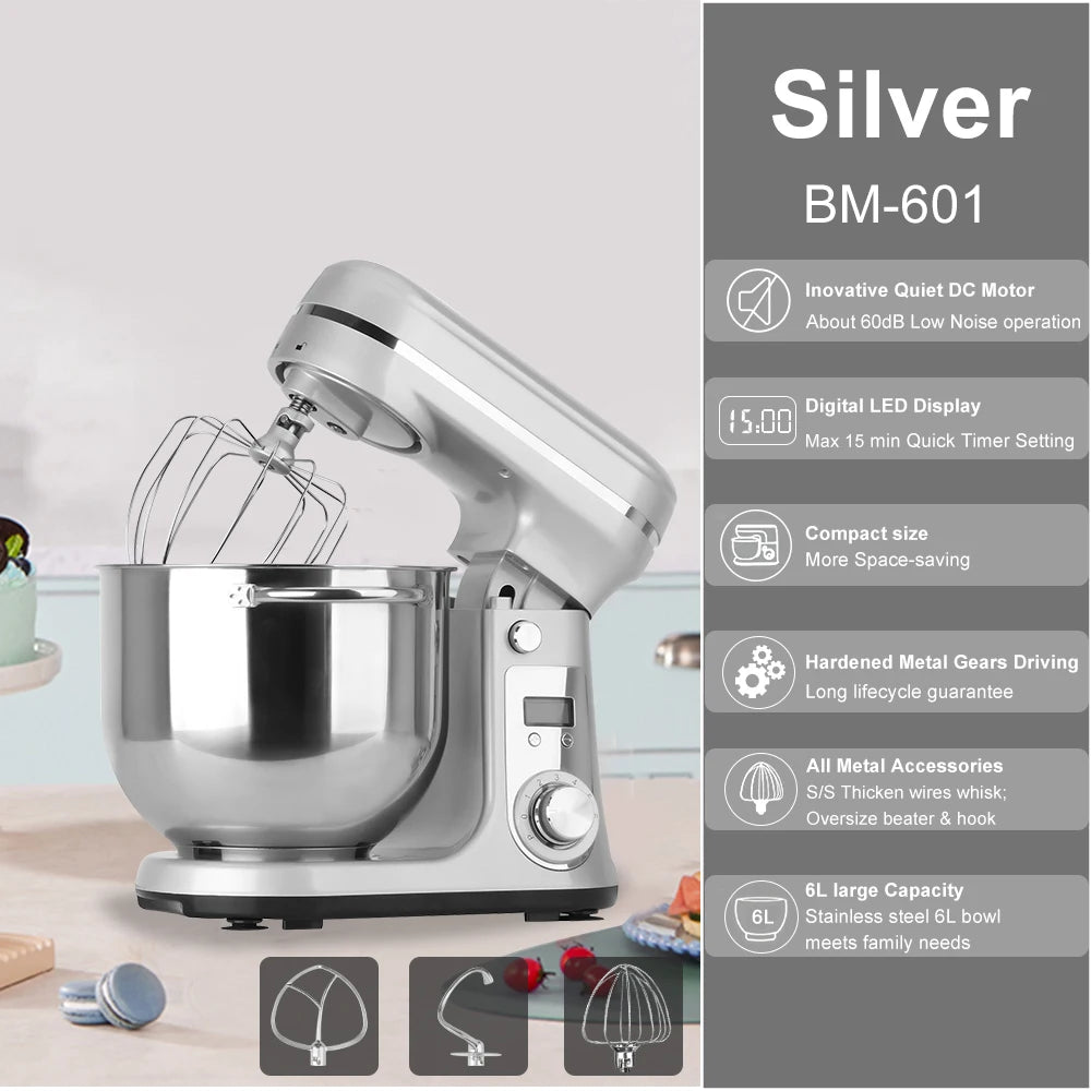 1200W Stand Mixer with Blender – 6-Speed Kitchen Food Mixer