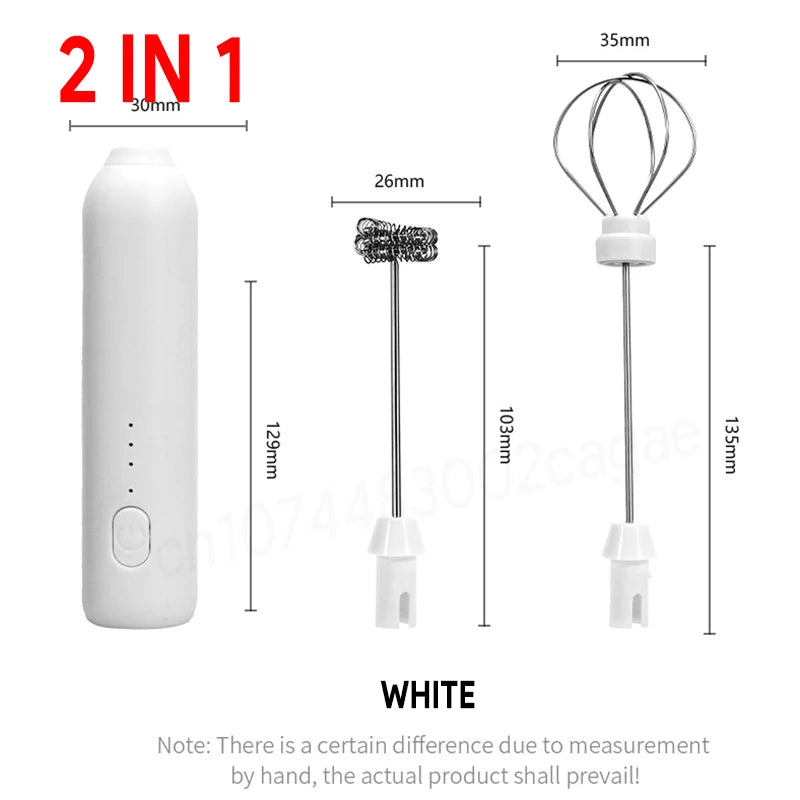 Rechargeable Milk Frother & Whisk