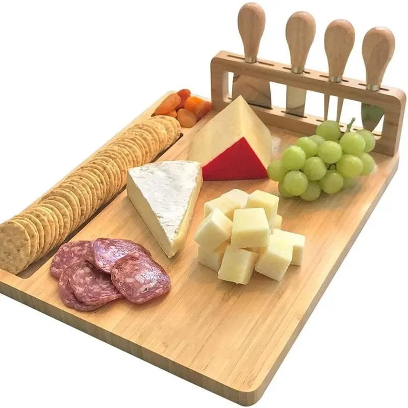 Bamboo Cheese Board & Knife Set