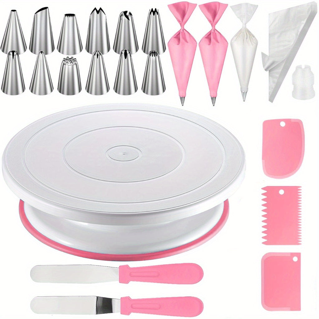 Cake Decorating Kit with Turntable