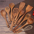 Wooden kitchen utensil set- 10 pcs