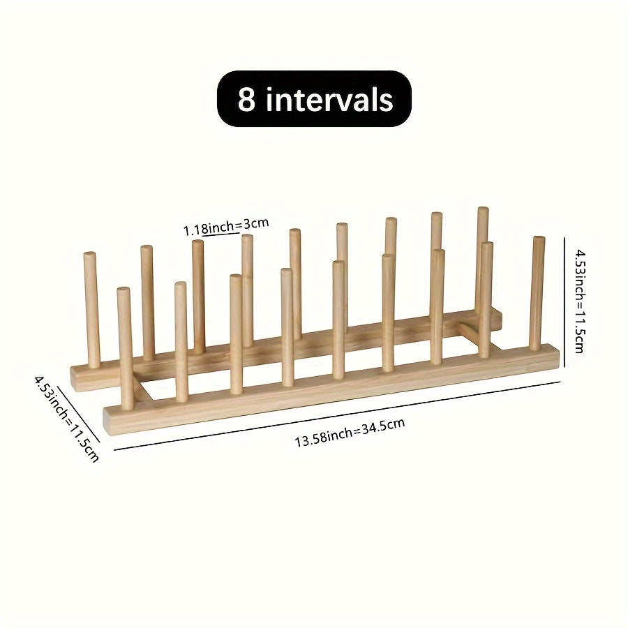 Bamboo Wooden Plate Rack