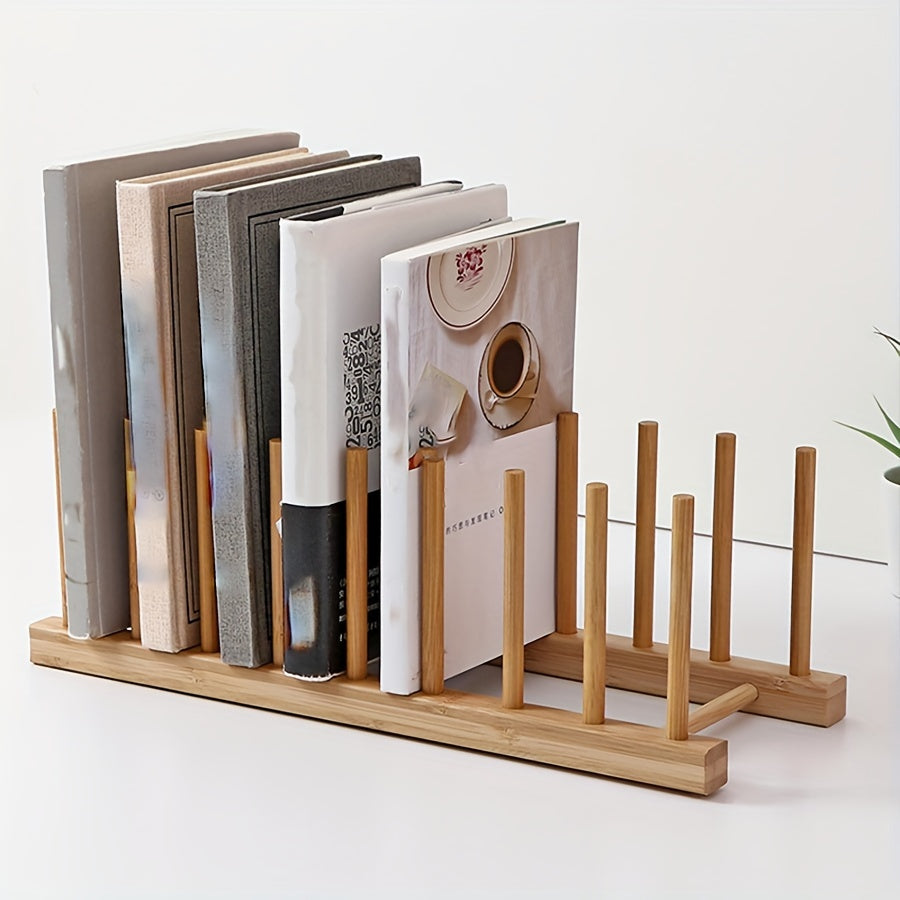 Bamboo Wooden Plate Rack