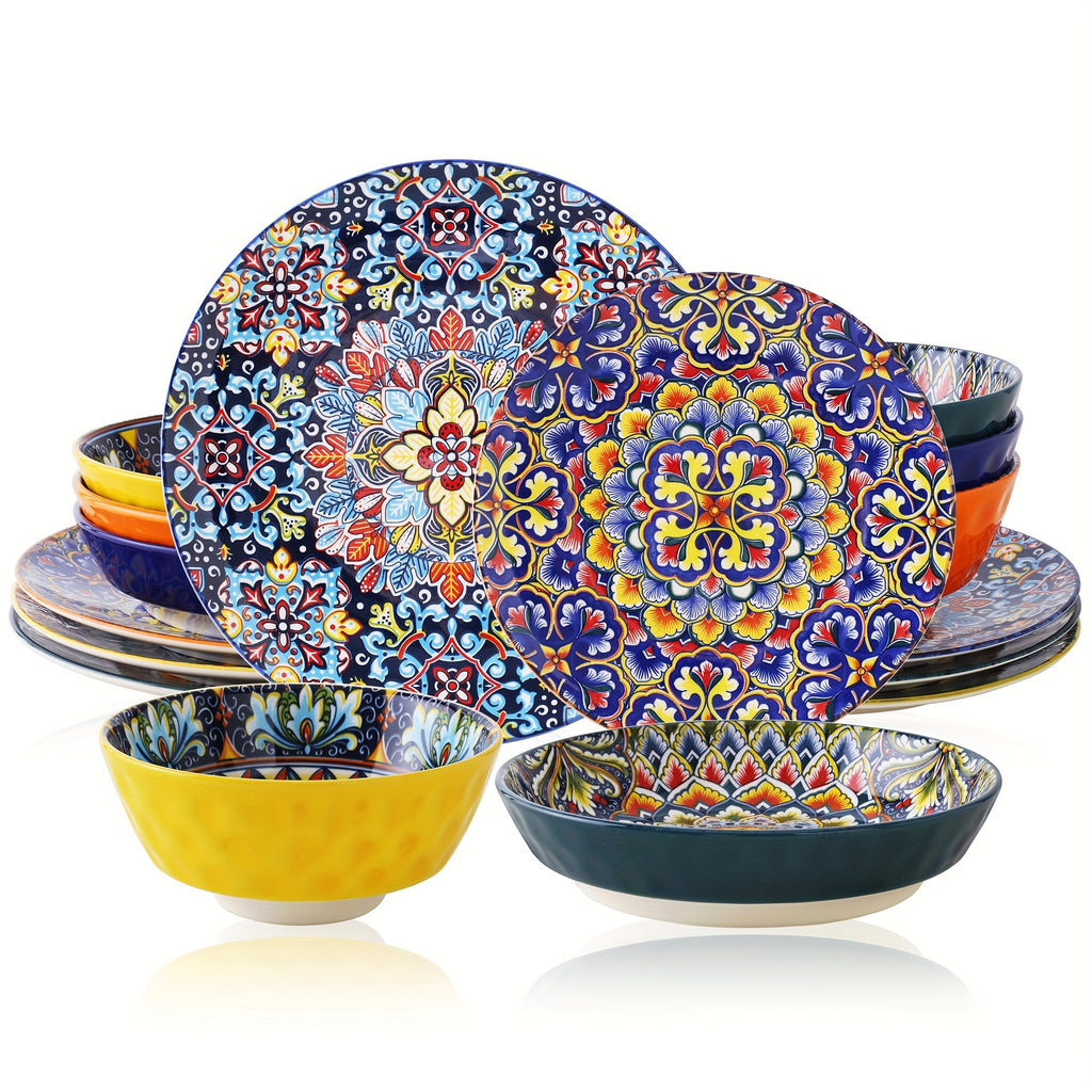 16-Piece Bohemia Porcelain Dinnerware Set – Service for 4