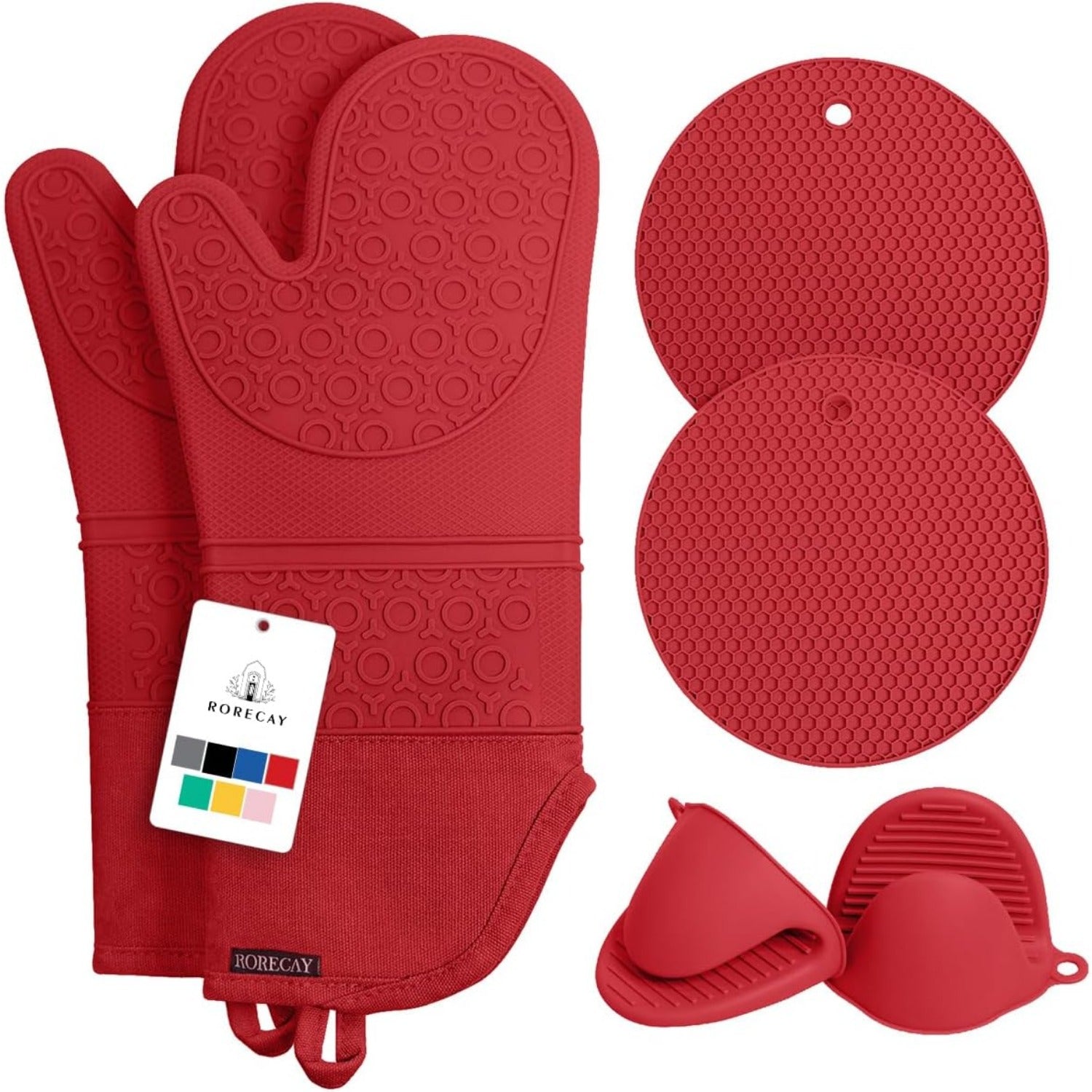 Premium Oven Mitts & Pot Holders Set