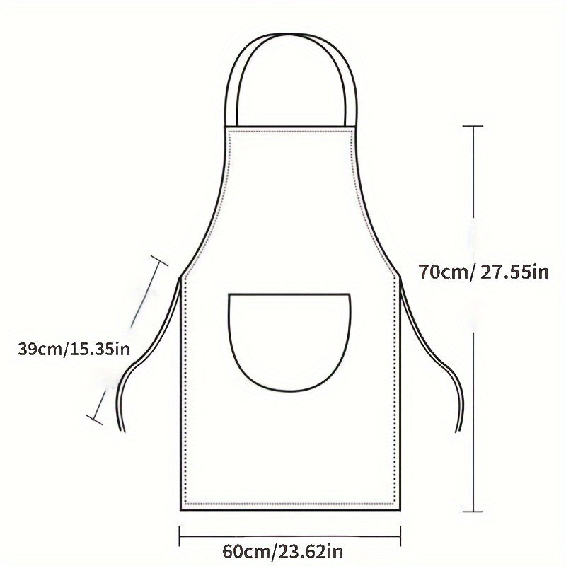 Waterproof Oil-Resistant Kitchen Apron with Pocket