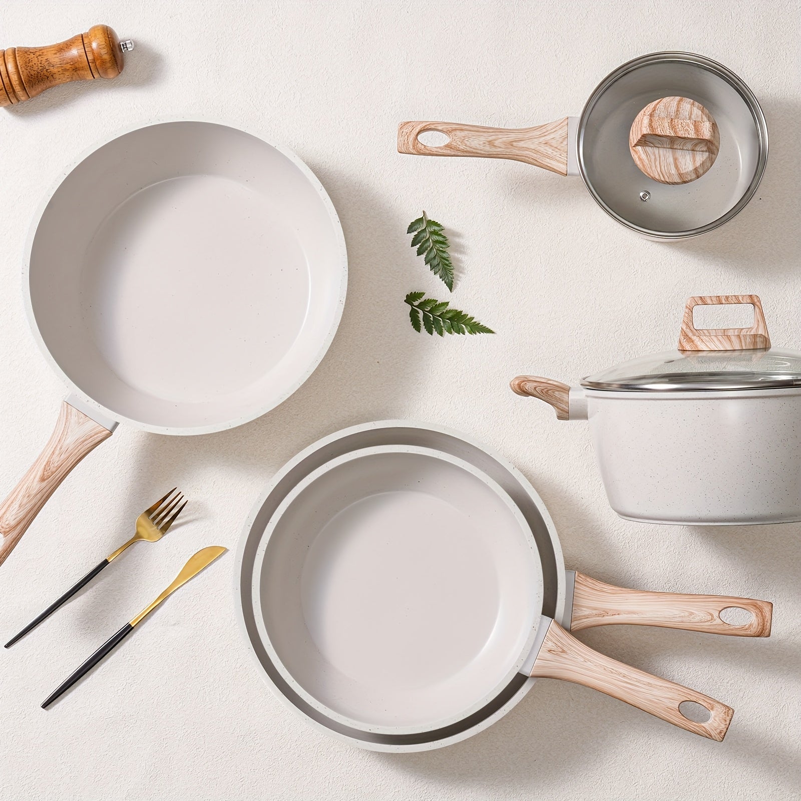 12-Piece Granite Non-Stick Cookware Set