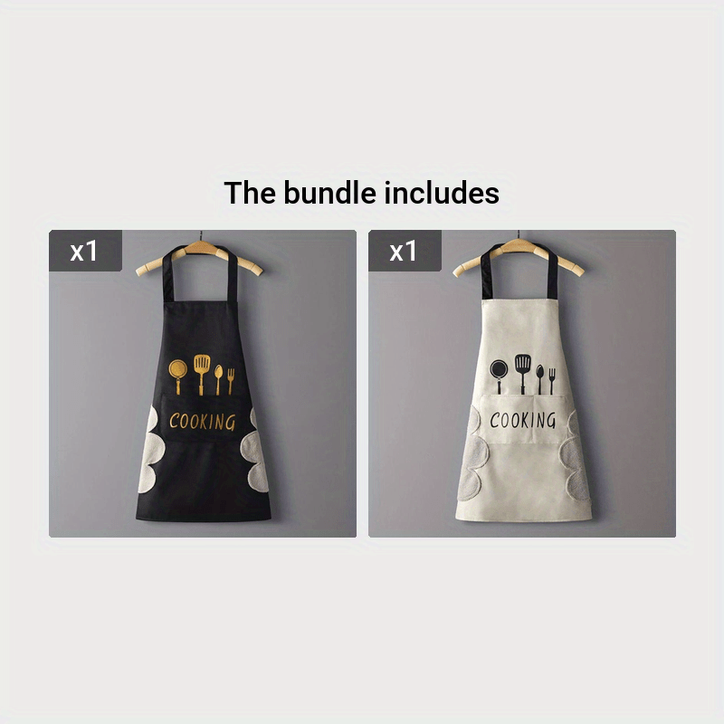 Waterproof Oil-Resistant Kitchen Apron with Pocket