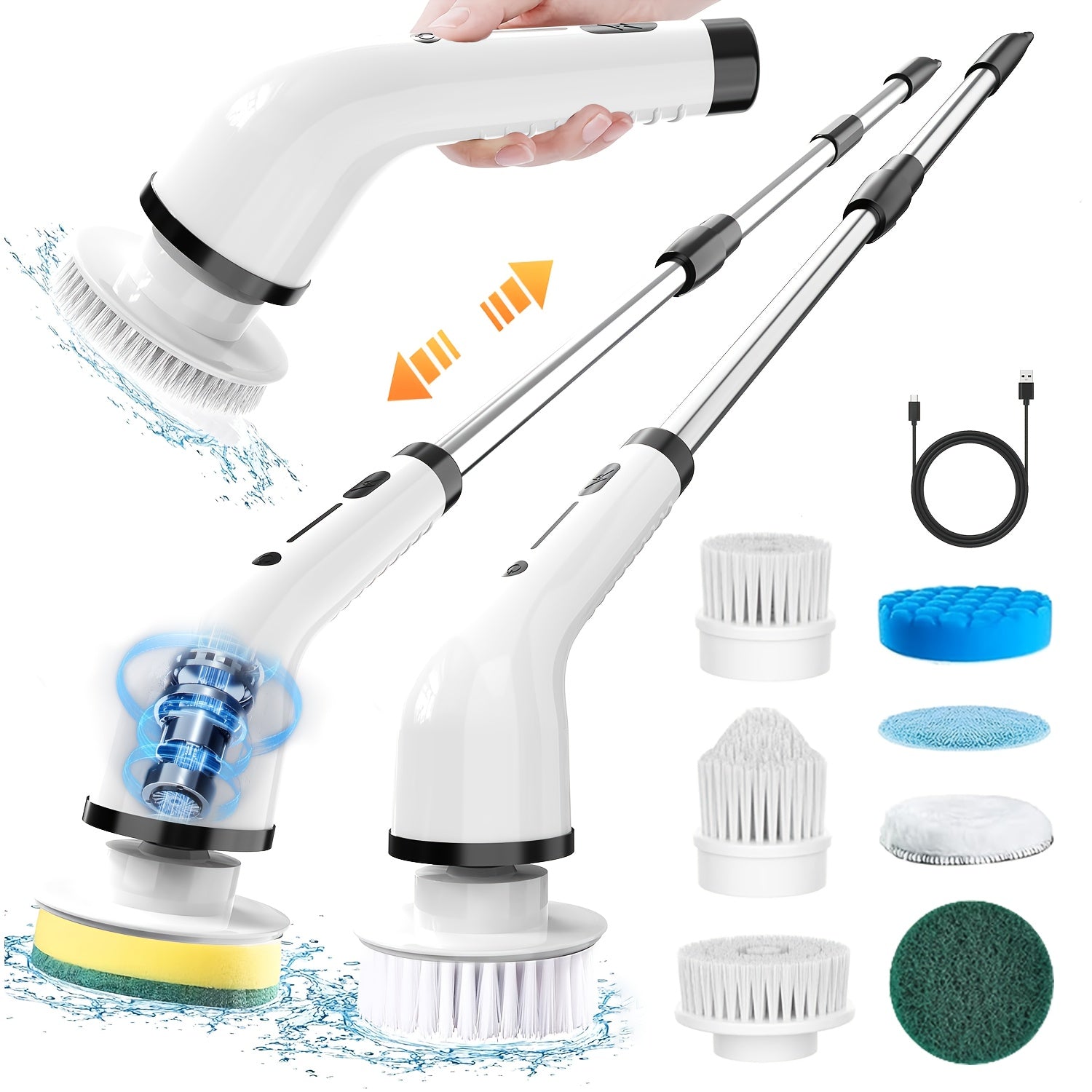 Electric Rotary Scrubber for Kitchen Cleaning