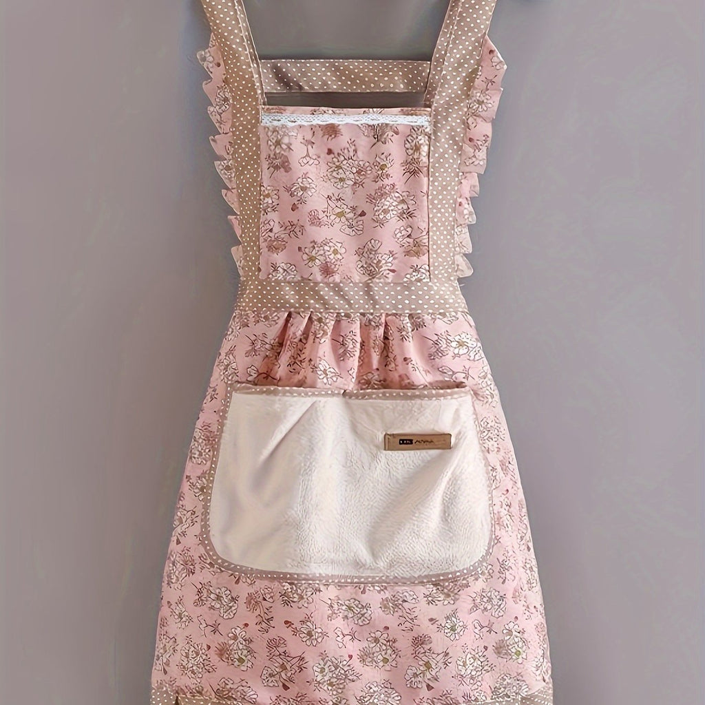 Floral Print Kitchen Apron