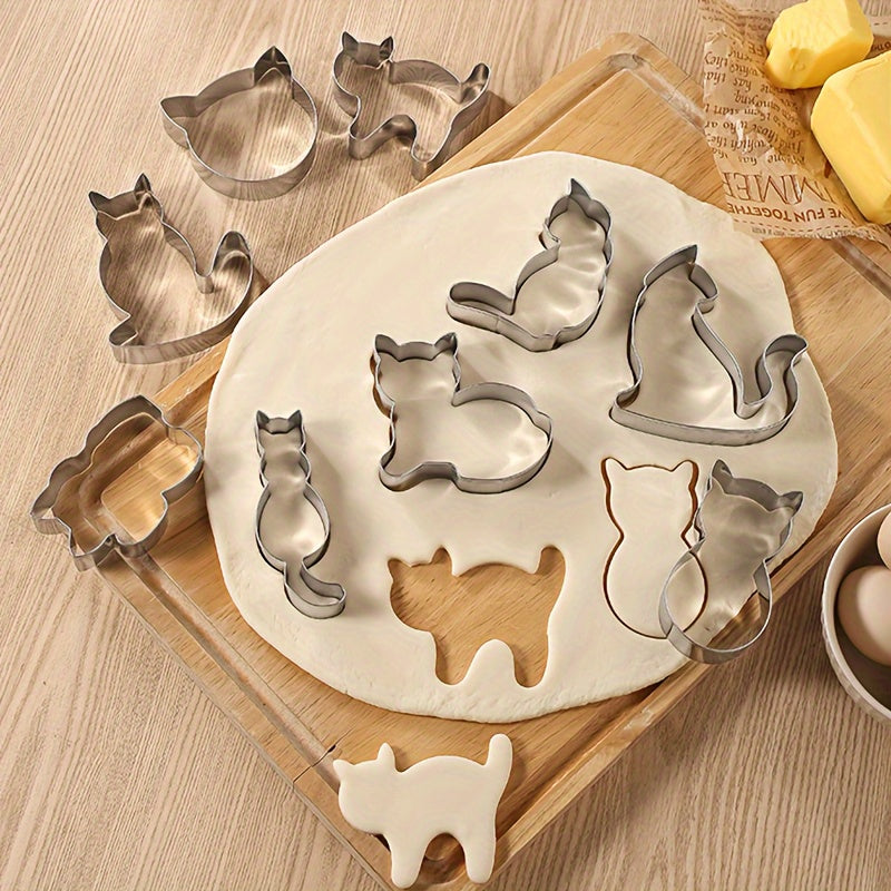 3D Cat Cookie Cutters-9pcs