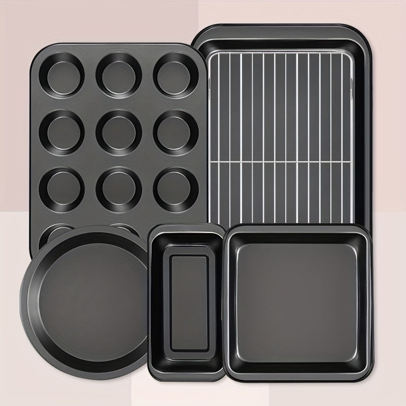 Nonstick Bakeware Set with Rack-14pcs