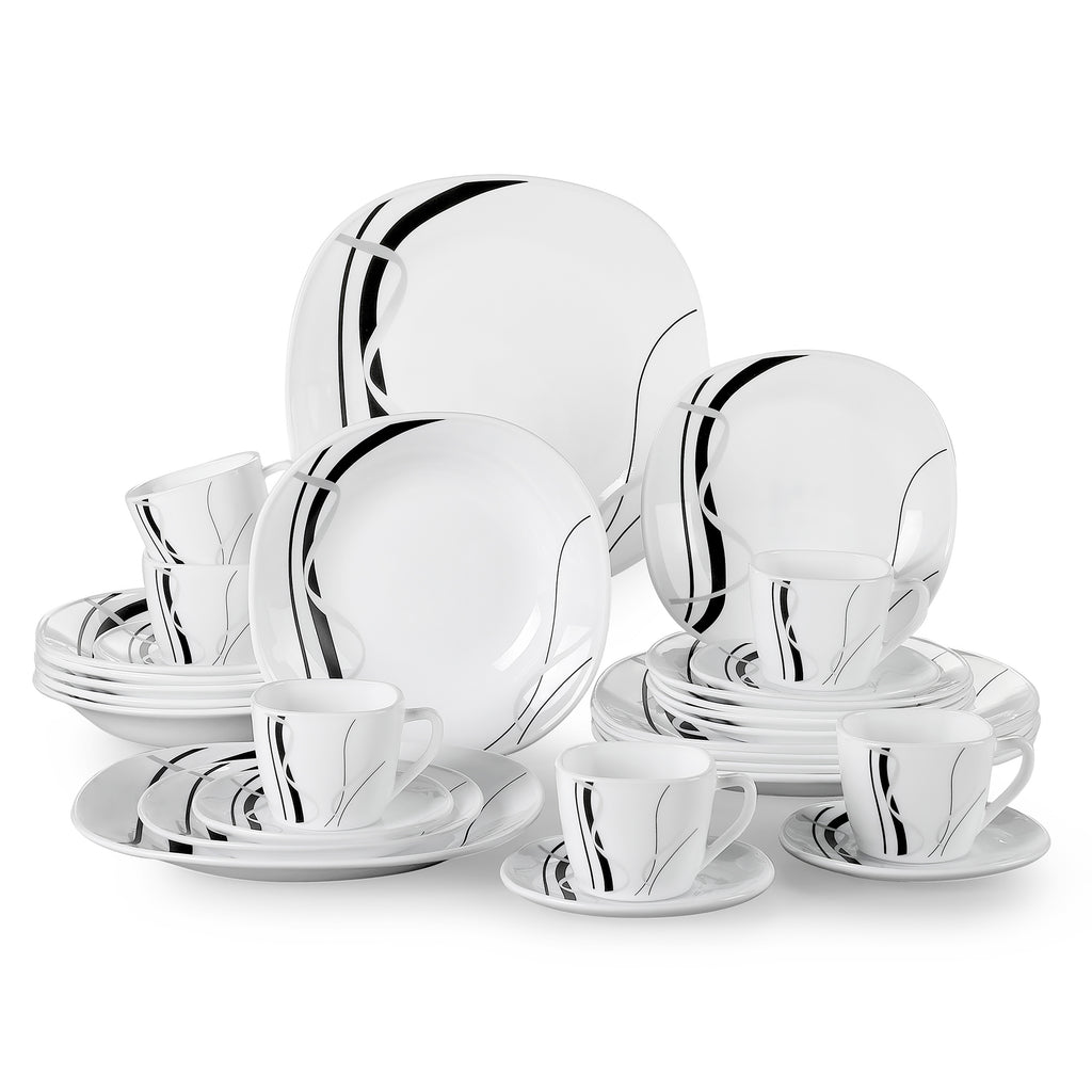 Glass dinnerware set- 30 pieces