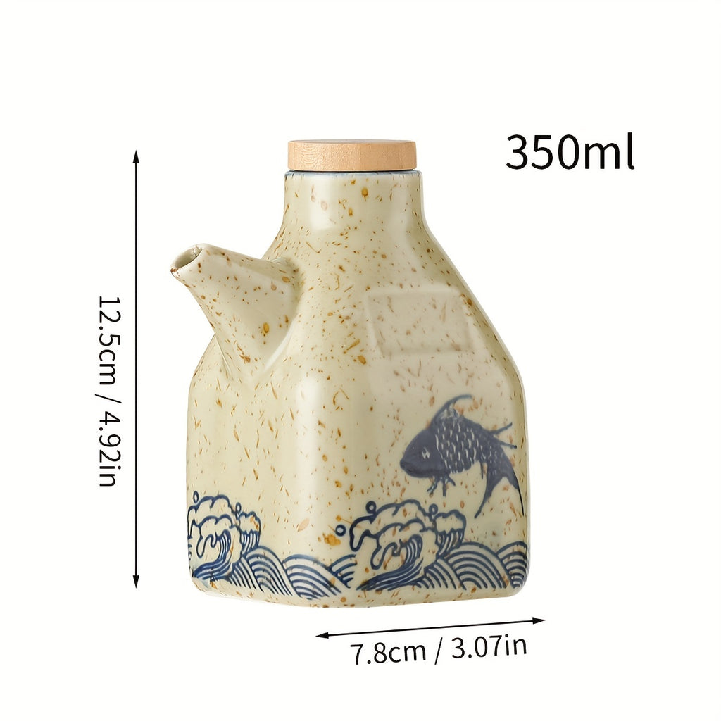 Ceramic Oil & Vinegar Dispenser Bottle