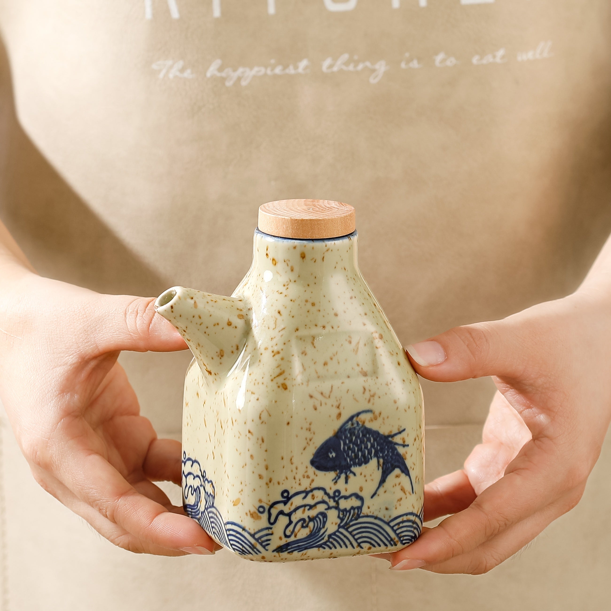 Ceramic Oil & Vinegar Dispenser Bottle