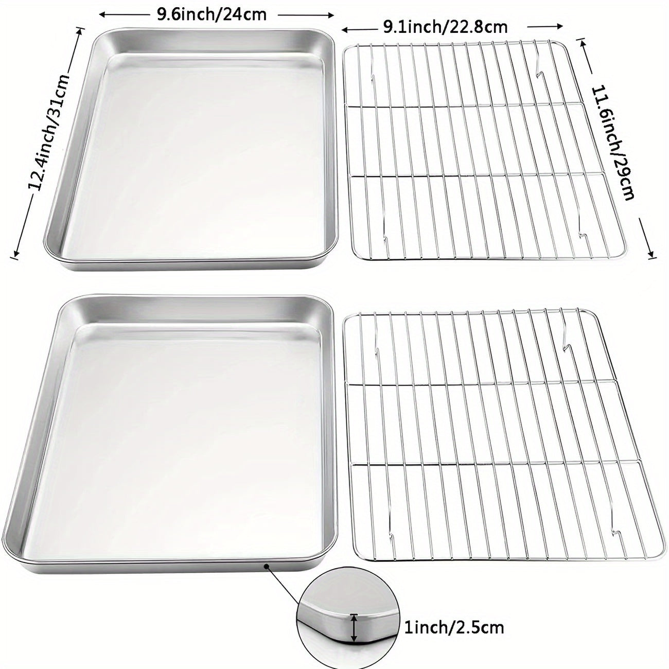 Stainless Steel Baking Sheet & Cooling Rack
