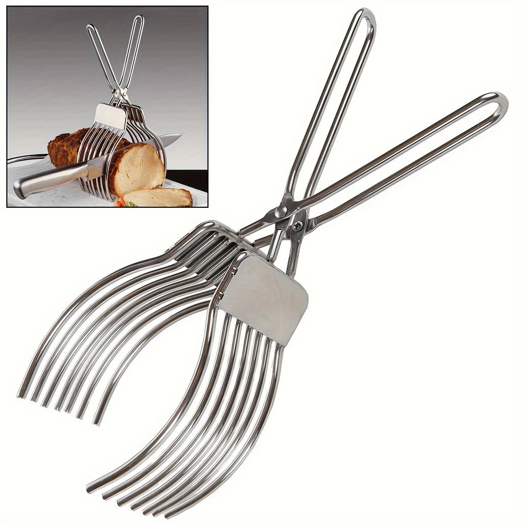 Pinzas para rebanar carne y verduras de acero inoxidable